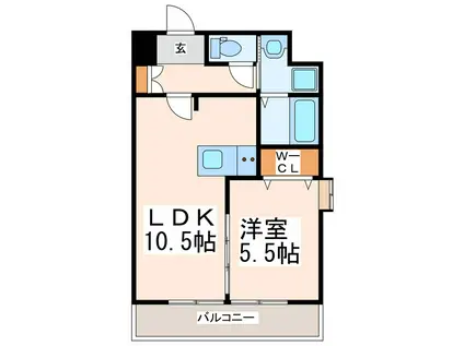 フォーエス本山(1LDK/2階)の間取り写真