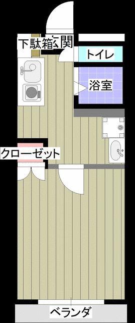 エル大江A(1K/1階)の間取り写真