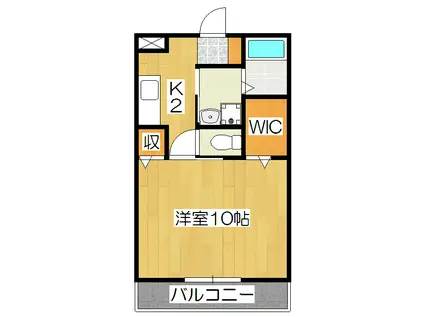 アランコート(1K/2階)の間取り写真