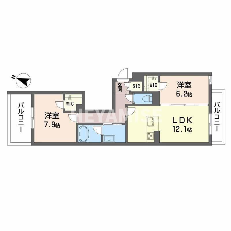 シャーメゾン フェアリーステージ(2LDK/3階)の間取り写真
