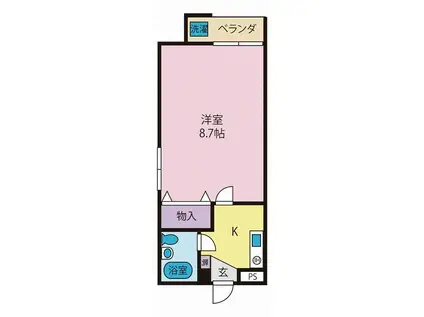 コーポイースト1(1K/3階)の間取り写真