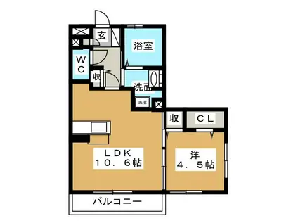 ＪＲ総武線 市川駅 徒歩12分 3階建 築11年(1LDK/3階)の間取り写真