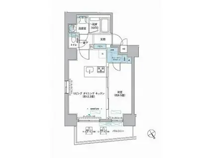 MITRIYOTSUYA マイトリィ四谷(1LDK/3階)の間取り写真
