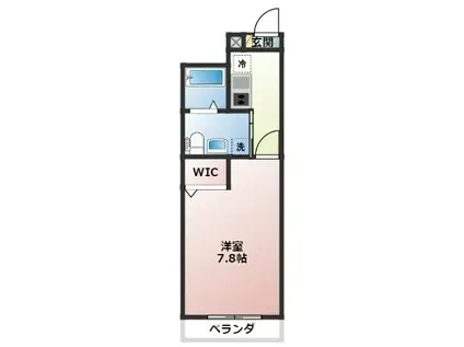 LEXUS市川南III(1K/1階)の間取り写真