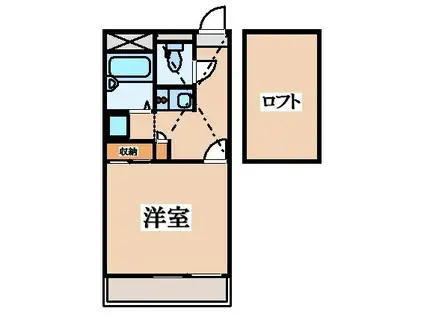 レオパレスドリームIII(1K/2階)の間取り写真