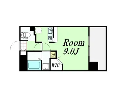 プライマル新大阪(ワンルーム/2階)の間取り写真