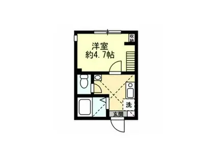 グレースコート西横浜(1K/2階)の間取り写真