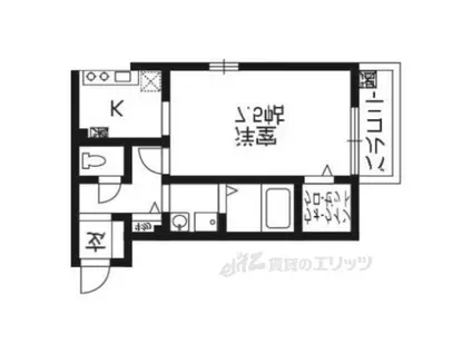 セジュール若宮(1K/1階)の間取り写真