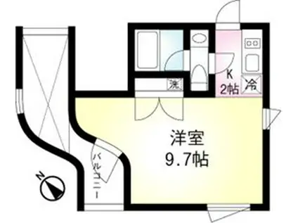 CORTE(1K/5階)の間取り写真