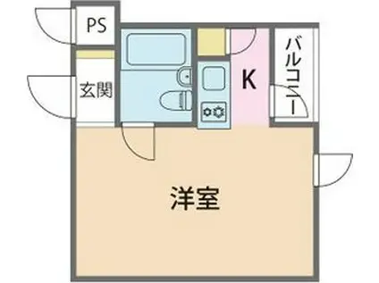 エスリード江坂公園(1K/4階)の間取り写真