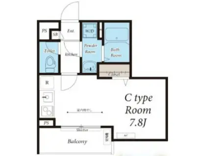 サニーヒルズA(2LDK/2階)の間取り写真