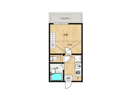 コーポエンリッチ(1K/1階)の間取り写真