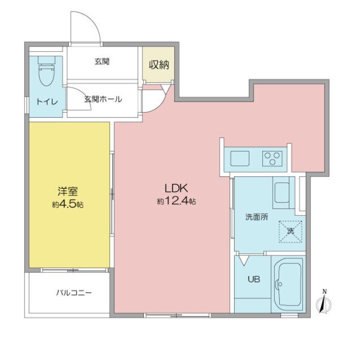 VILLA桜山(1LDK/1階)の間取り写真
