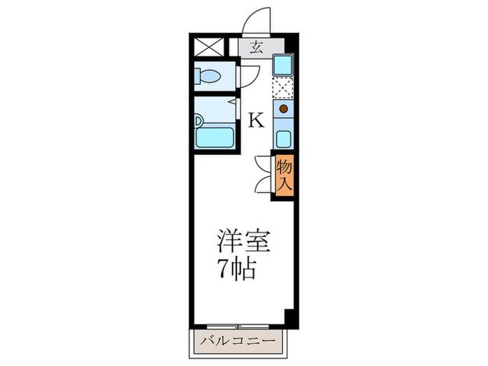 オアーゼ ミブ(1K/3階)の間取り写真