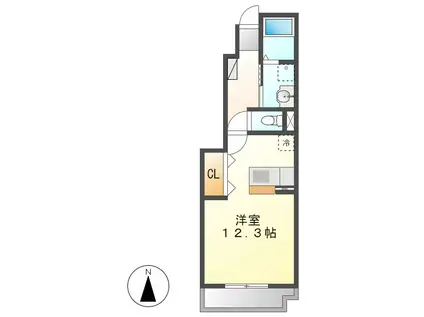 リバ-ス露橋(ワンルーム/1階)の間取り写真