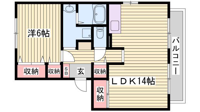 フレマリール双葉(1LDK/2階)の間取り写真