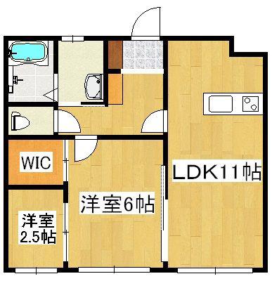 ウィルゴー(1SLDK/1階)の間取り写真