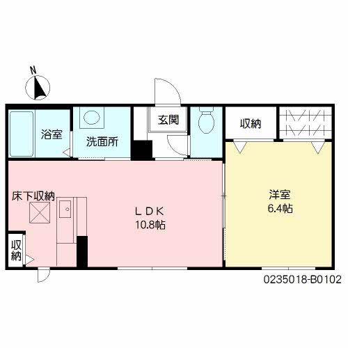 シャーメゾンHIRA  B棟(1LDK/1階)の間取り写真
