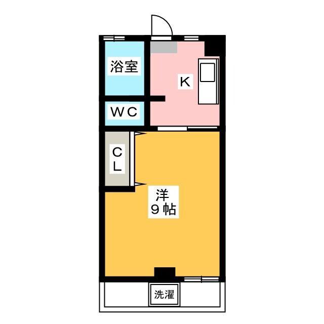 パールハイツ(1K/3階)の間取り写真