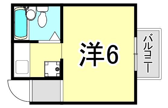 ダイドーメゾン西宮北口(ワンルーム/3階)の間取り写真