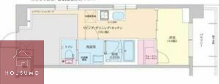 REーBE東三国(1LDK/7階)の間取り写真