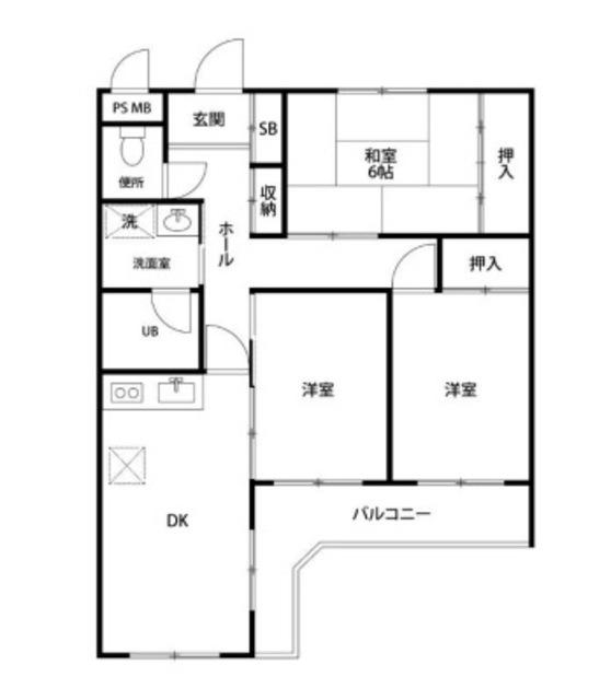 エマーレ南大泉SUD(3DK/1階)の間取り写真