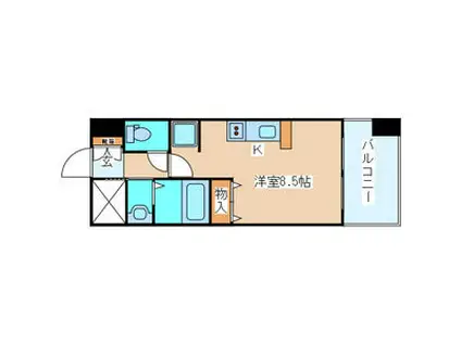 スクエア泉中央(ワンルーム/7階)の間取り写真