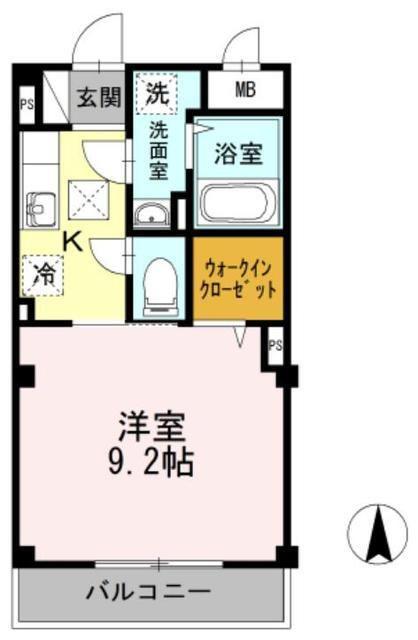 RESIDENCE KAMIYA(1K/1階)の間取り写真