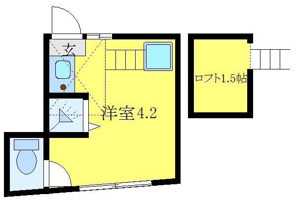 サークルハウス板橋区役所前弐番館(ワンルーム/1階)の間取り写真