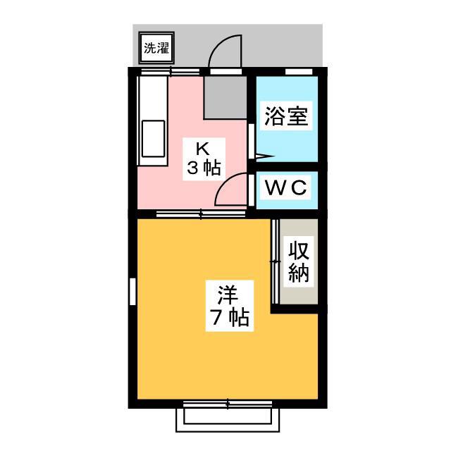 小桜ハイツI(1K/2階)の間取り写真