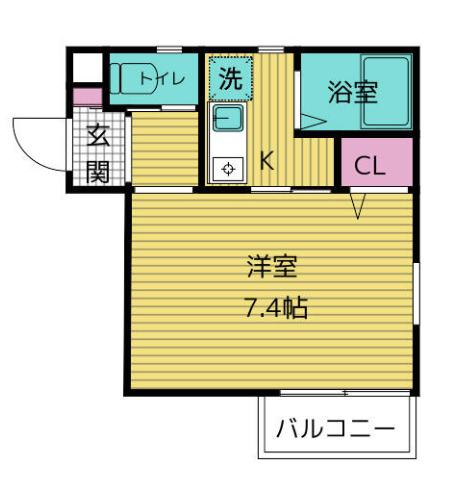 小金井プラザマンション(1K/4階)の間取り写真
