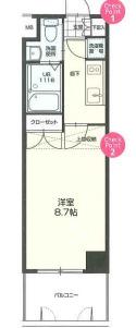 NO70 HARBOR サウス TOWER(1K/10階)の間取り写真