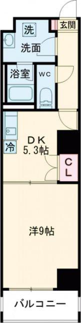 レジディア東桜(1DK/2階)の間取り写真