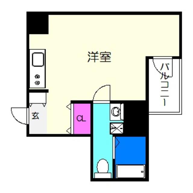 VITA NUOVA 堺(ワンルーム/3階)の間取り写真