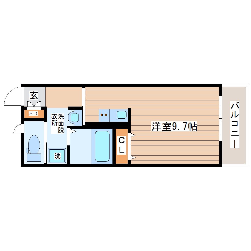 SKHOLE (ワンルーム/2階)の間取り写真