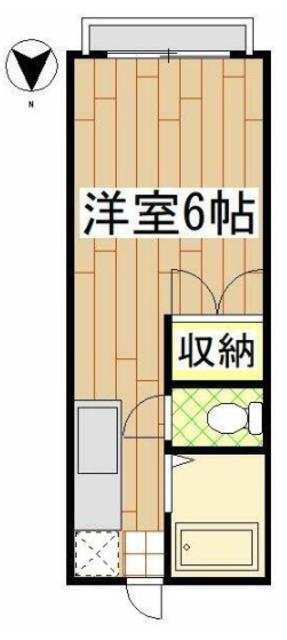 エステート平瀬I(1K/1階)の間取り写真