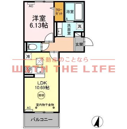 ル・ココン(1LDK/1階)の間取り写真