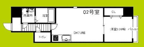 MAISON PREMIER VII(1DK/8階)の間取り写真