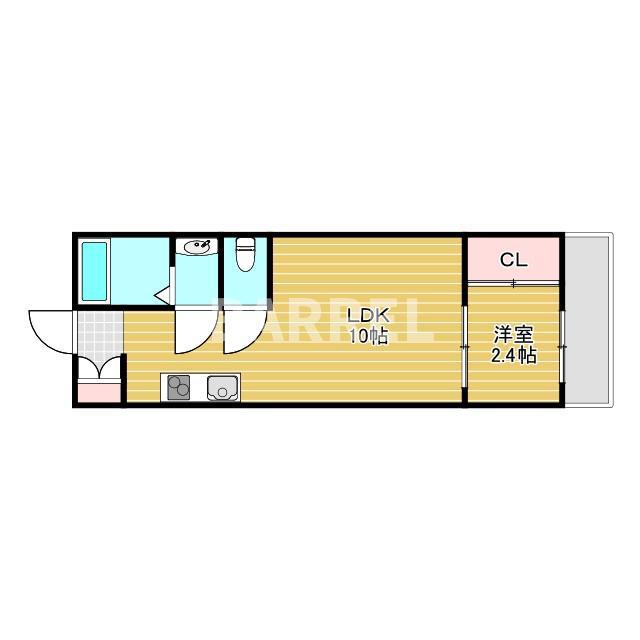 EASE.T4(1LDK/2階)の間取り写真
