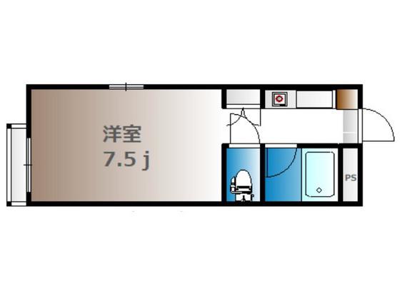 ハイム学南(1K/1階)の間取り写真