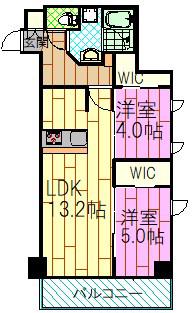 コンフォリア・リヴ西葛西(2LDK/4階)の間取り写真