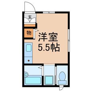 メイプールパレス(ワンルーム/2階)の間取り写真