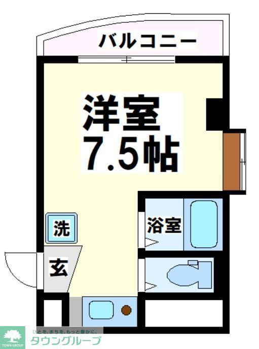 国立の杜(ワンルーム/3階)の間取り写真
