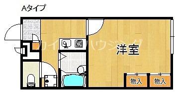 レオパレスみのり(1K/1階)の間取り写真