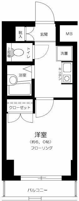 エクセリア荻窪(1K/4階)の間取り写真