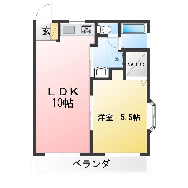 シャトレー(1LDK/2階)の間取り写真
