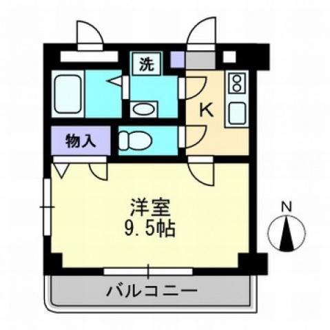 AT・LIFE大門(1K/2階)の間取り写真