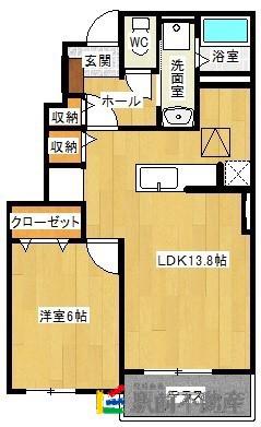 アーバンヴィラA(1LDK/1階)の間取り写真