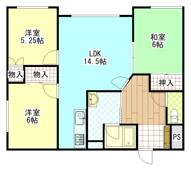 コーポクリスモア(3LDK/2階)の間取り写真