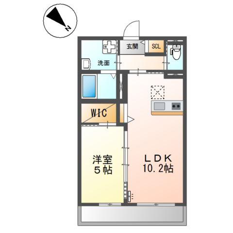 SUITE TERRACE RELIER スウィートテラス ルリエ(1LDK/2階)の間取り写真